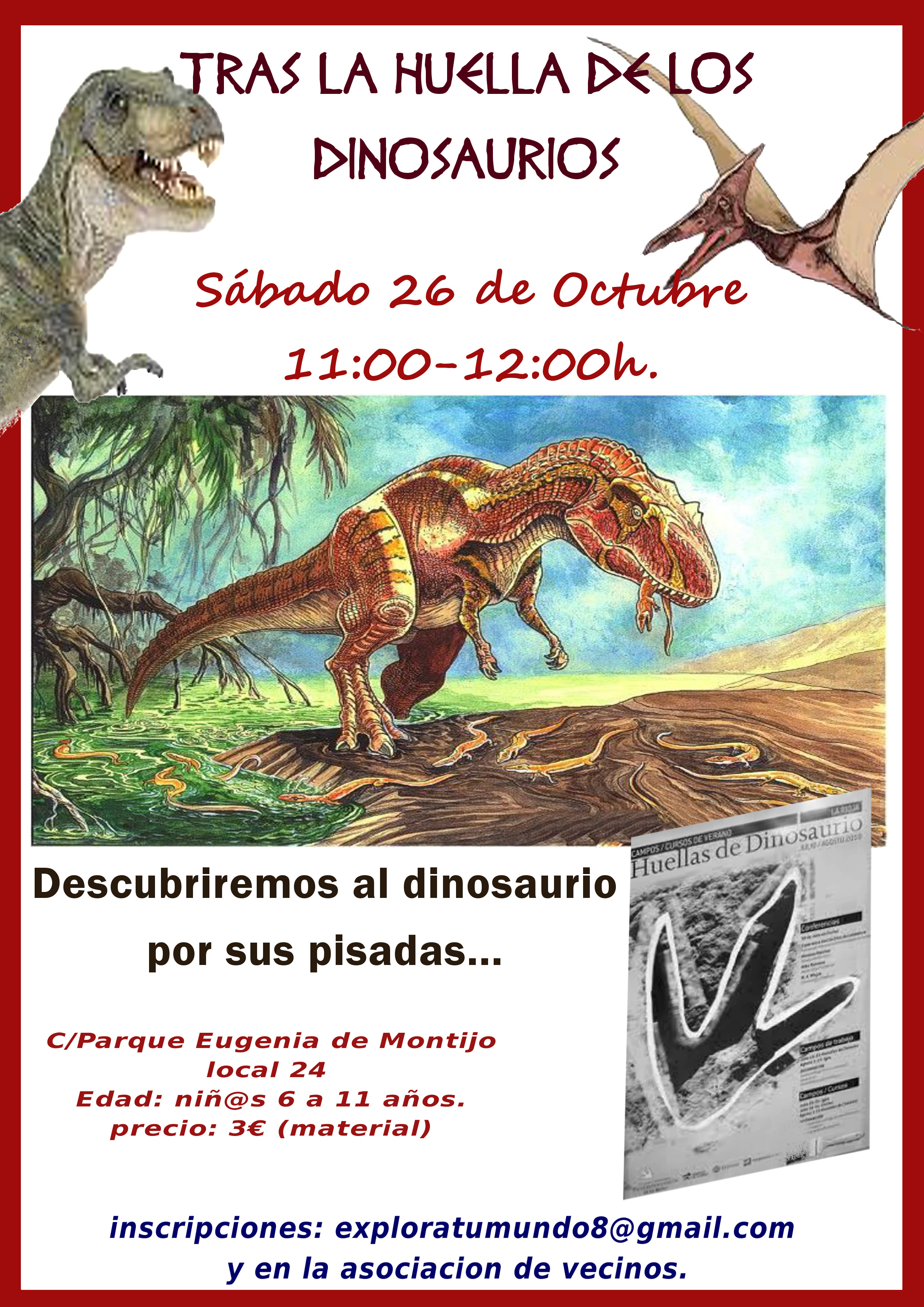 Tras las Huellas de los Dinosaurios – Asociacion de Vecinos Parque Eugenia  de Montijo